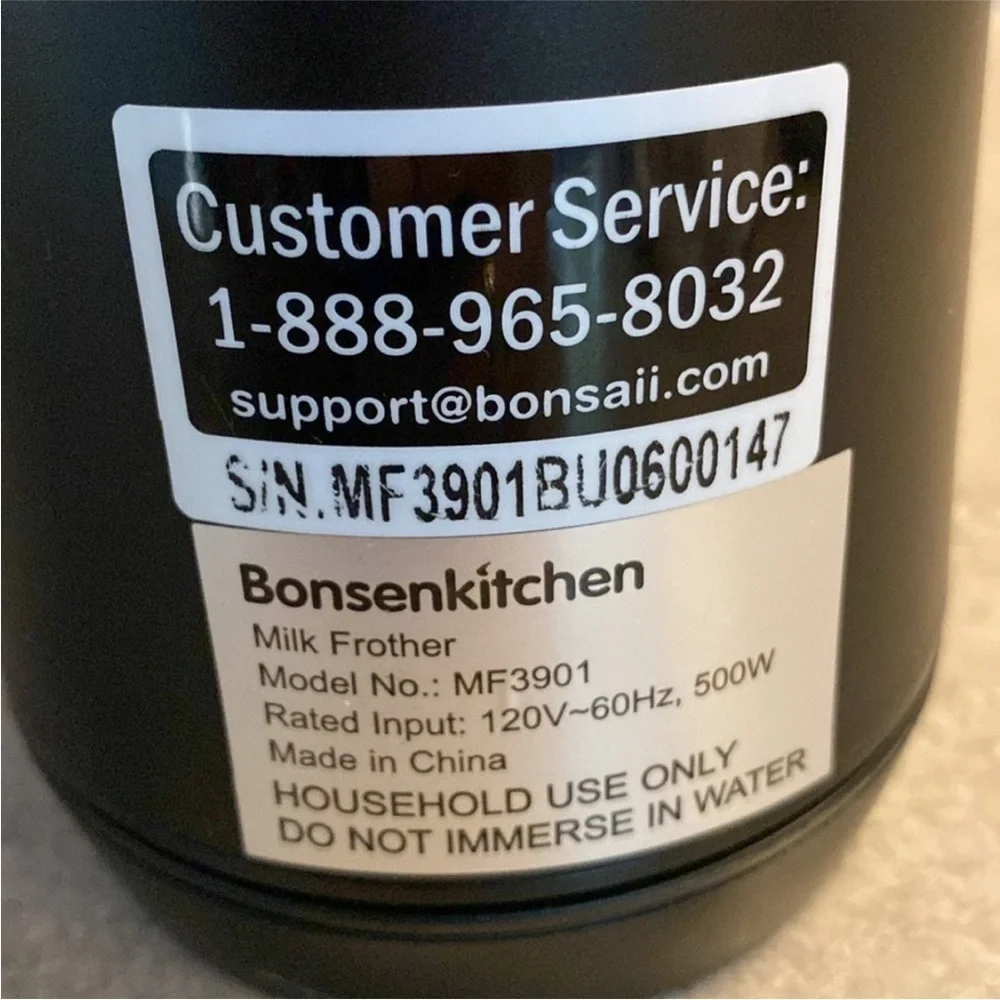Bonsenkitchen Electric Milk Frother Steamer - Picture 4 of 7